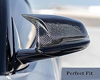 Vista 3 de TanKin M Style - Tapa de espejo de fibra de carbono real compatible con Toyota Supra MK5 A90, 1 par de carcasas de espejo retrovisor de diseño