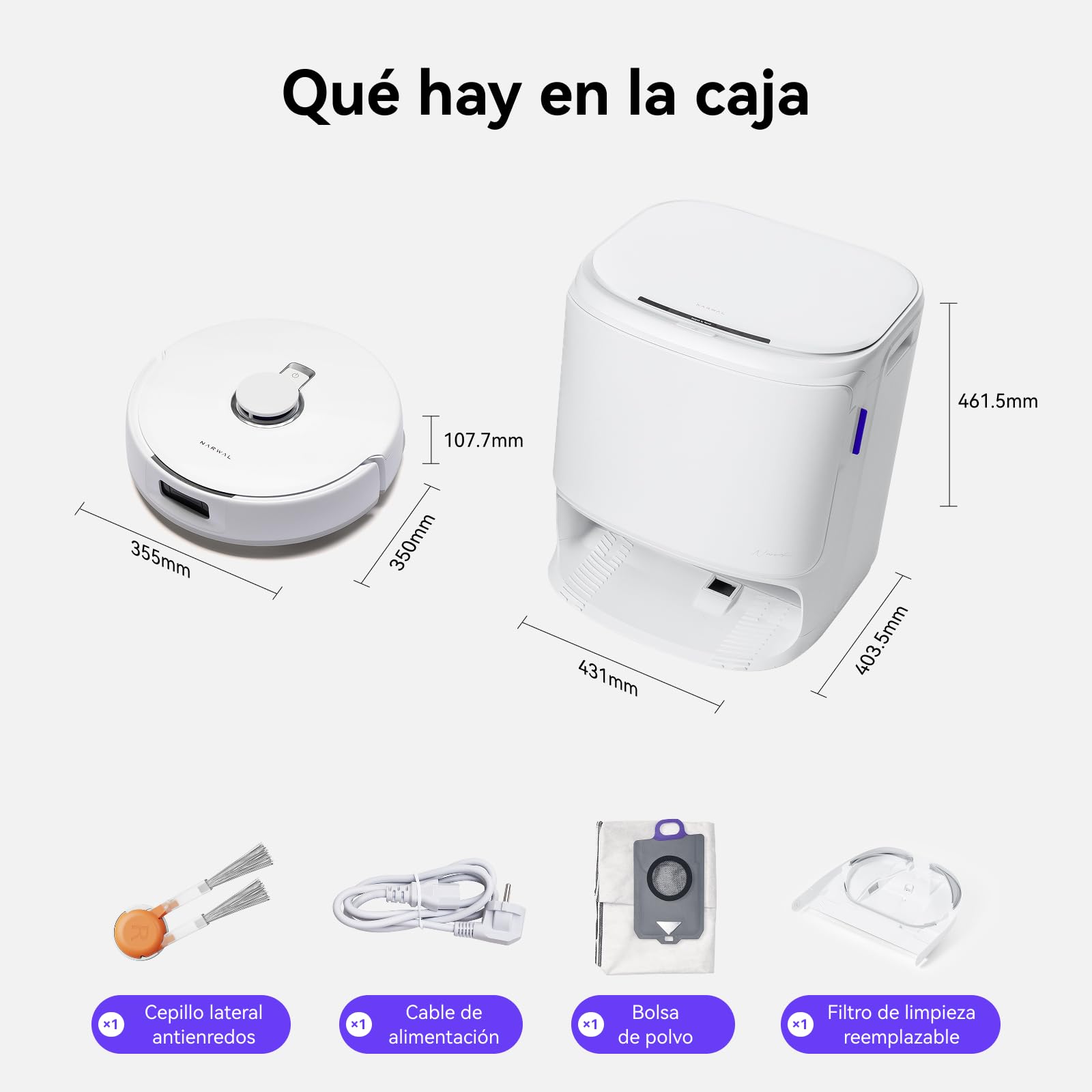 NARWAL Freo X10 Pro Robot Aspirador y Fregona, Sistema sin Enredos | Autolimpieza y Secado, Presión de 8 N, Succión de 11.000 Pa, Lidar, 220 Min de Autonomía, Apto para Alfombras