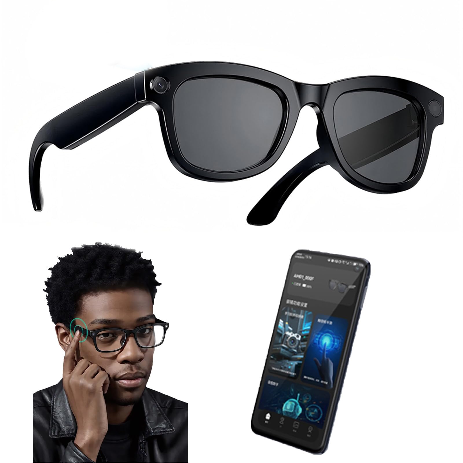 Lunettes Intelligentes Avec écran AR Et Commandes Activées Par La Voix