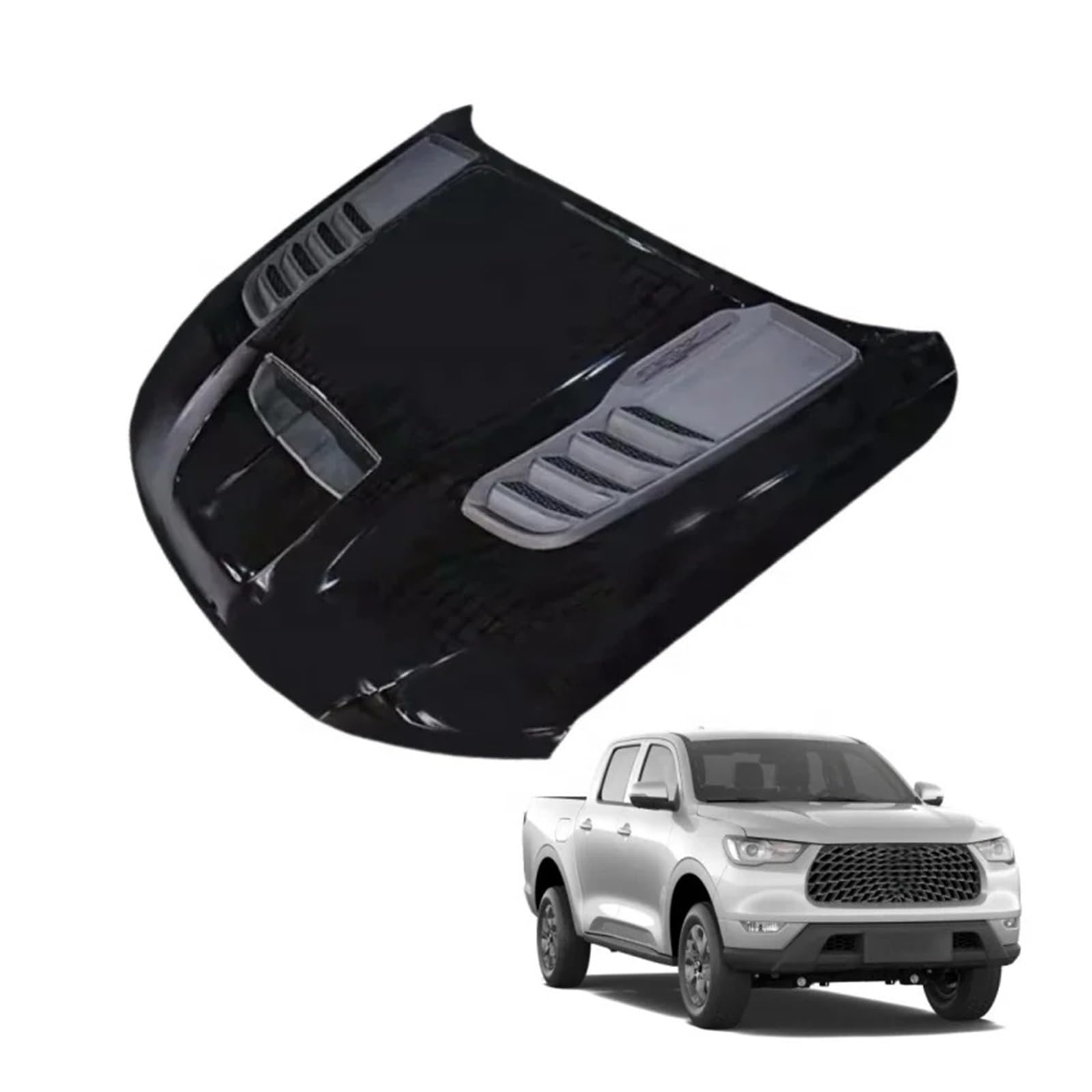 Compatibile con il cofano motore anteriore in acciaio al manganese del camioncino fuoristrada GWM Poer CANNON X 4X4