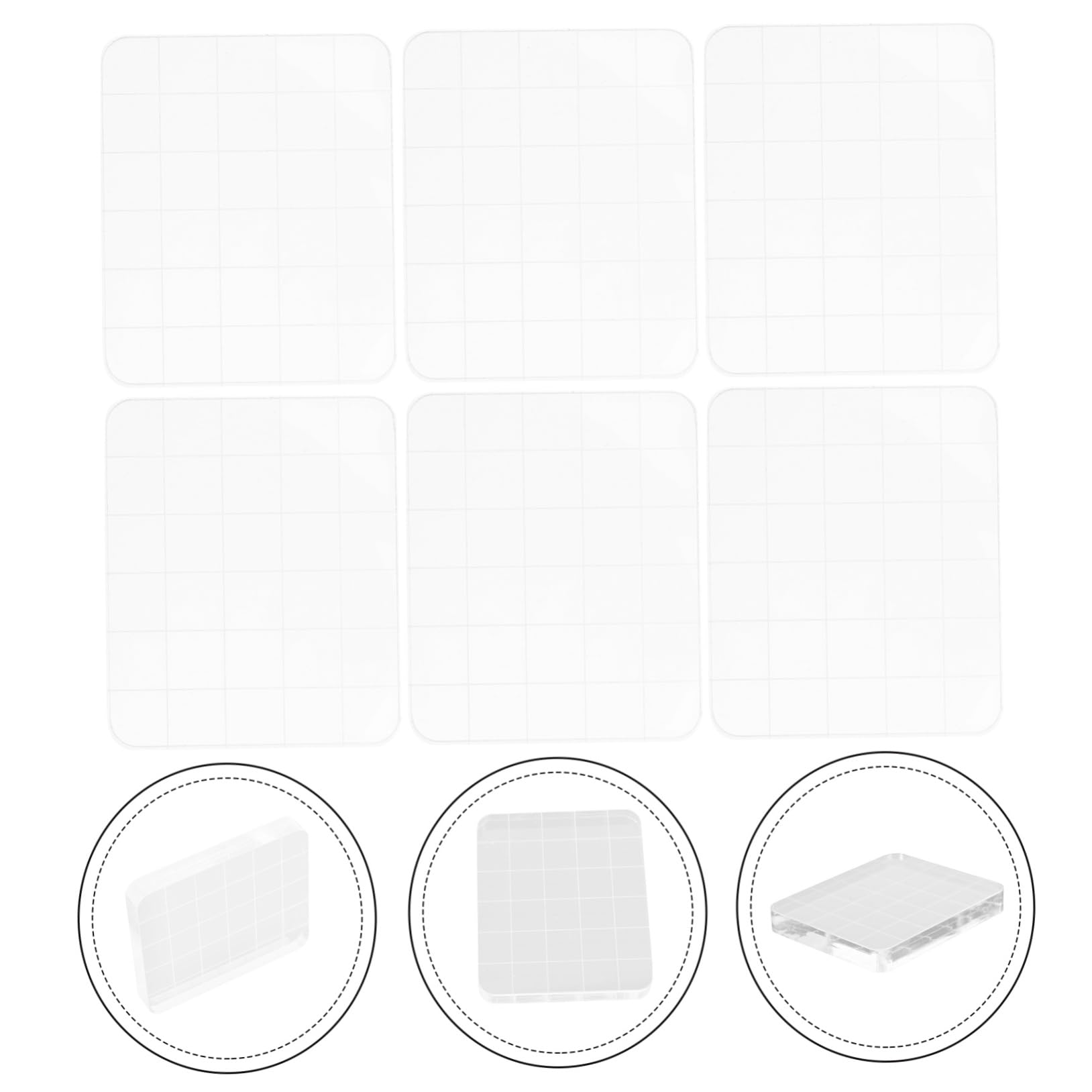 Artibetter 3 Sätze Acrylstempelwerkzeug Zubehör Für Die Kartenherstellung Handwerk Briefmarken Lieferungen Zahlenmarken Fondant Basteln Stempeln Scrapbooking -vorräte Prägung Weiß 6 Stück * 3