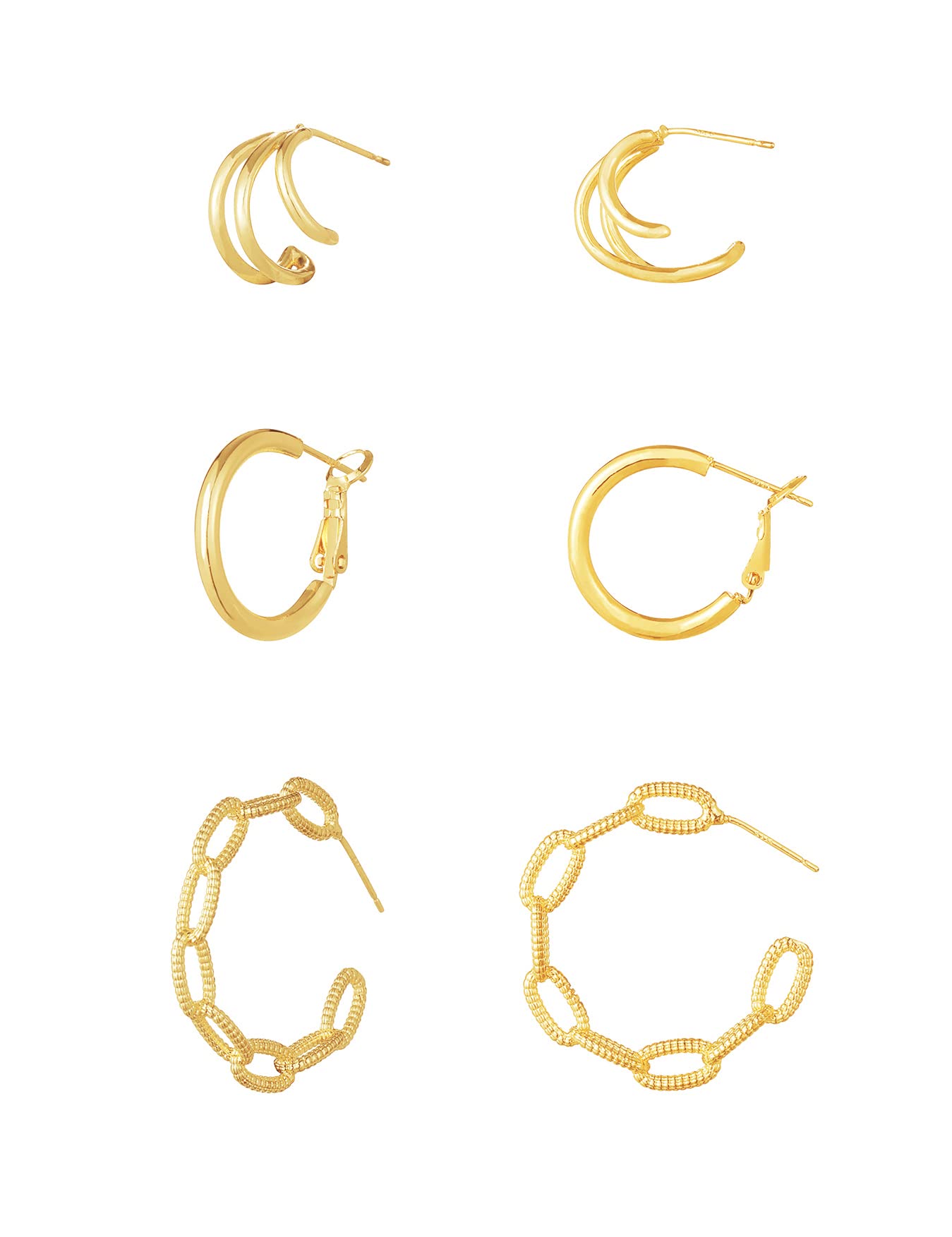 BEMYLV14K Gold Earrings Sets for Women Jewelry Gift Christmas