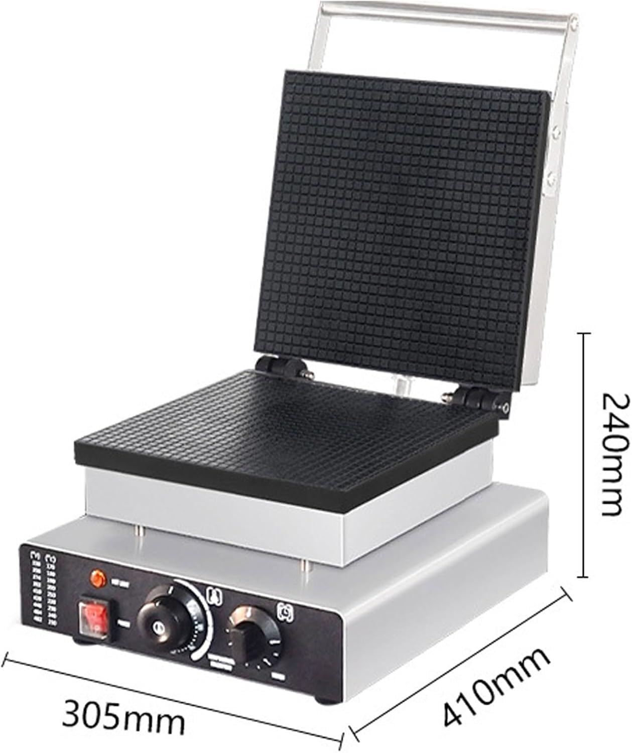 Macchina Professionale per Coni Gelato - Macchina elettrica per Coni Waffle con Temperatura e Timer Regolabili, in Acciaio Inossidabile, Ideale per panetterie e Snack Bar.,