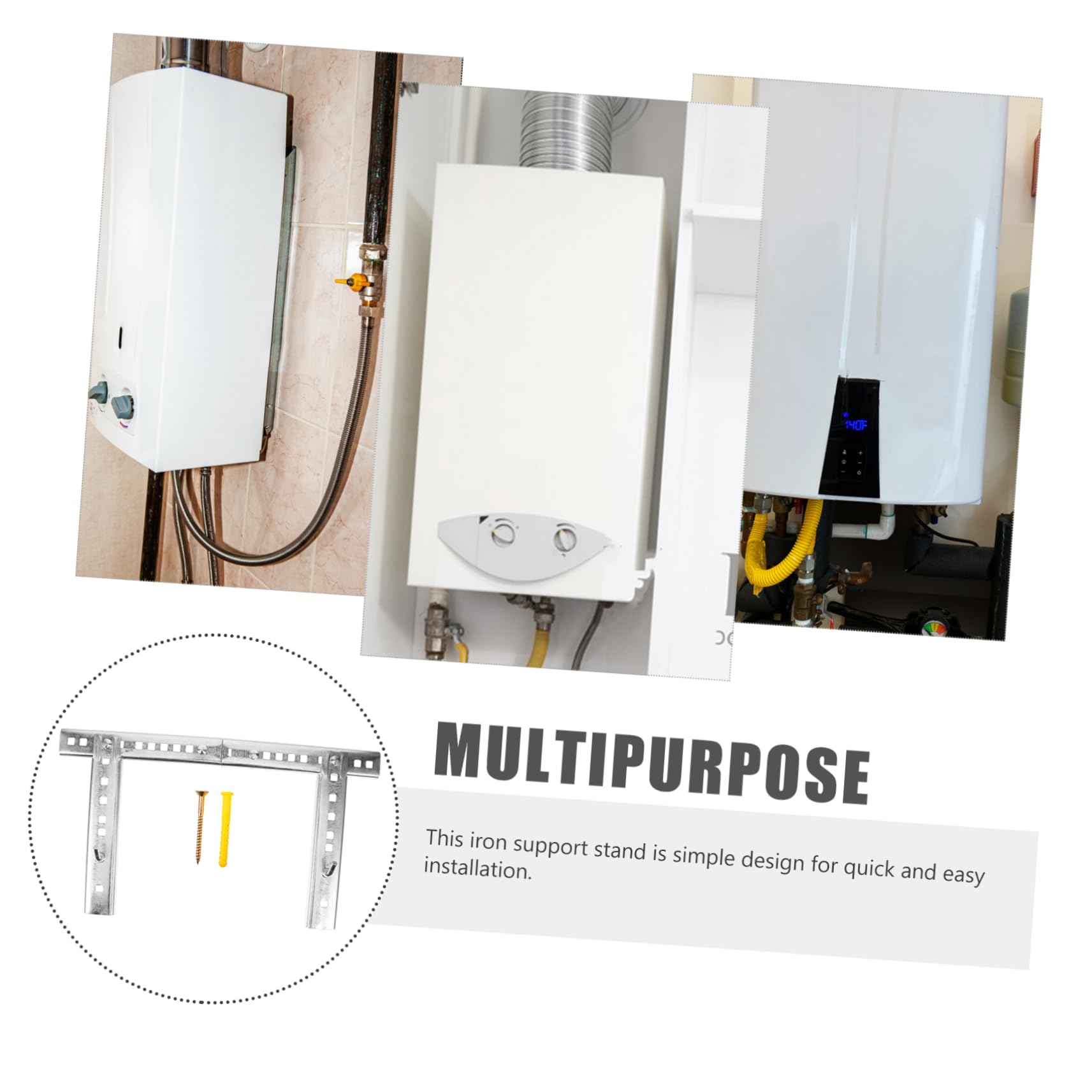 Soporte para Termo Eléctrico de Pared para Calentador de Agua Montaje Sólido y Diseño Resistente para Instalación Segura
