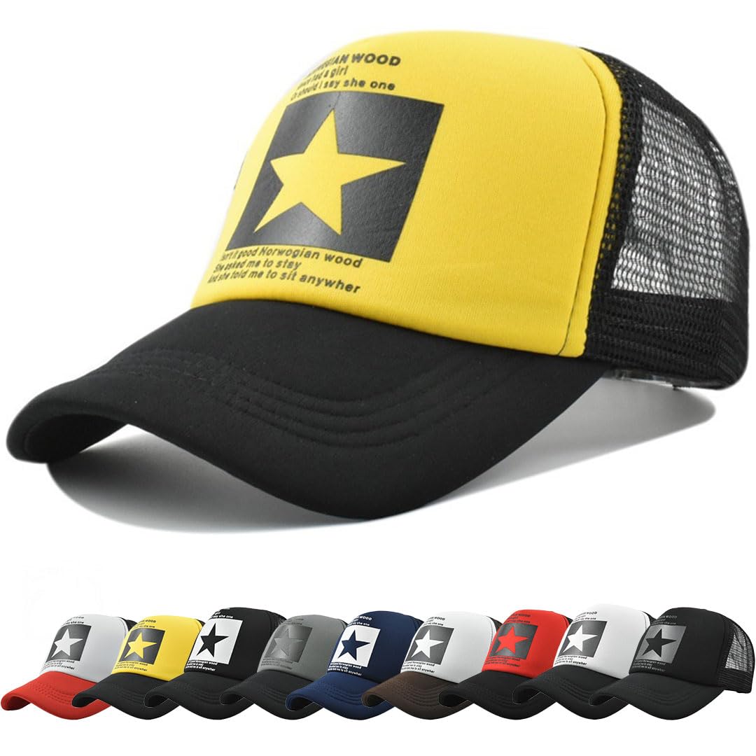 Gorras de Hombre Beisbol Pentagrama de Malla Respirable Gorra el Sol Moda Bordado Gorra Running Cierre de Hebilla Malla Ajustable Sombrero Verano Gorra Beisbol — view 9
