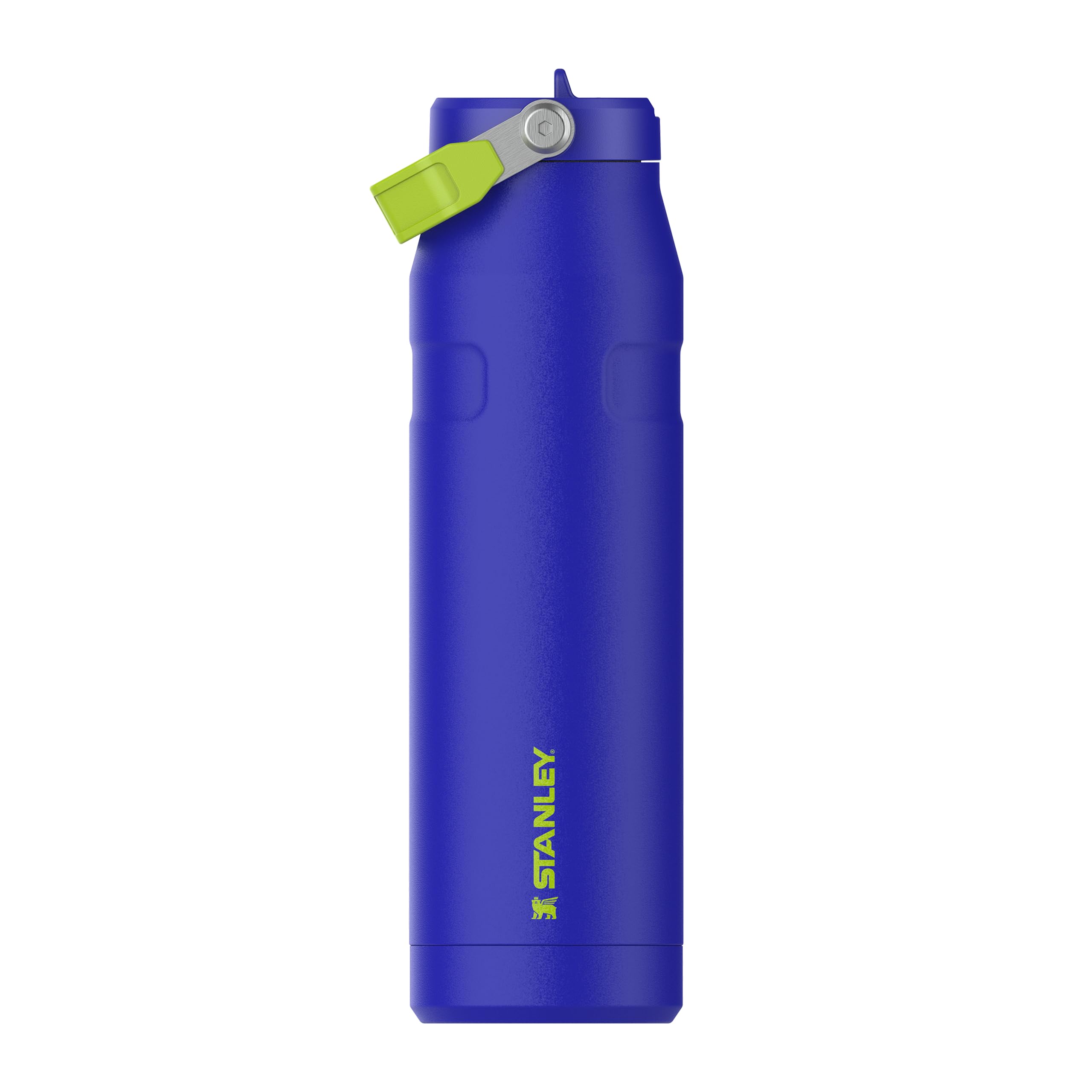 Stanley 1913 Flip Straw Trinkflasche mit Strohhalm 1.06L - Thermobecher Kühlt 17 Stunden - 4 Tage Eisgekühlt - BPA-frei - Auslaufsicher - Für Getränkehalter - Spülmaschinenfest - Cobalt Chartreuse