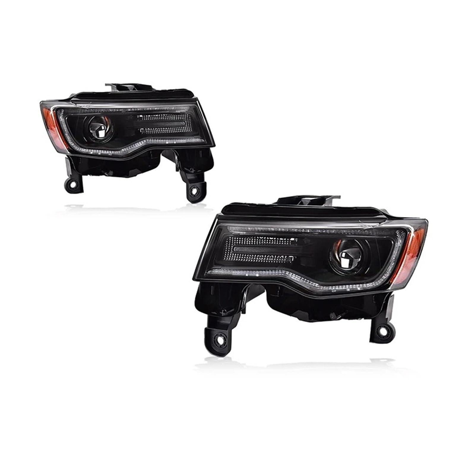 Pasuje do Jeep Grand Cherokee 14-22 Led DRL reflektor samochodowy montaż sygnału akcesoria samochodowe zmodyfikowana lampa reflektory LED(Style A one pair)