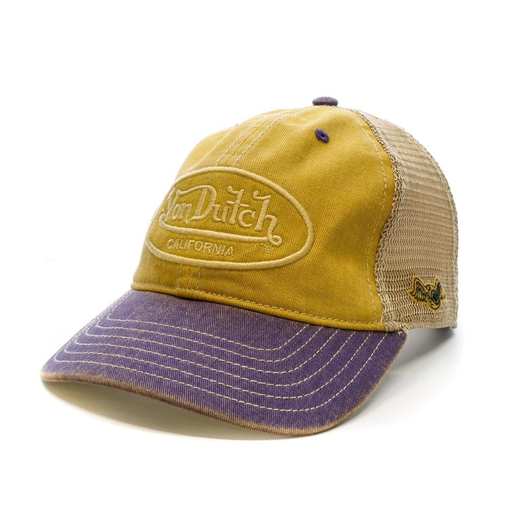 Von Dutch Cap Yellow/Purple Man Mac 4, Yellow, One Size