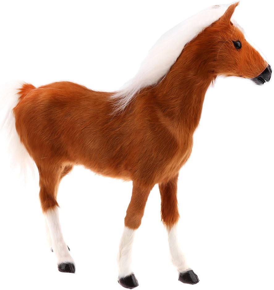 Amazon Co Jp 全4カラー 子ども 誕生日 プレゼント リアル 可愛い ぬいぐるみ 馬おもちゃ モデル 褐色 説明したように おもちゃ