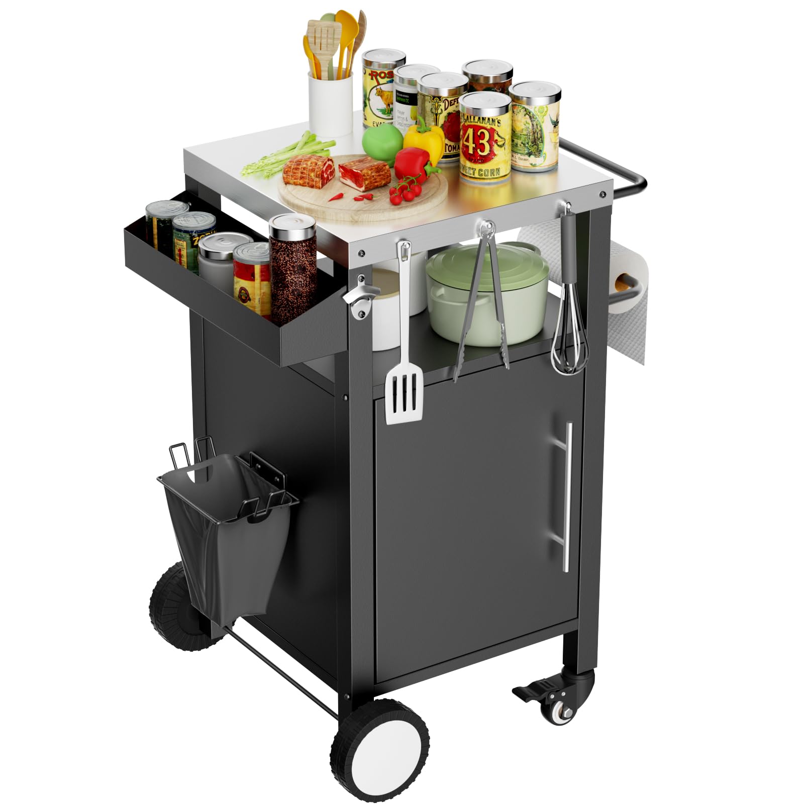 ahomrt Outdoor Grill Cart