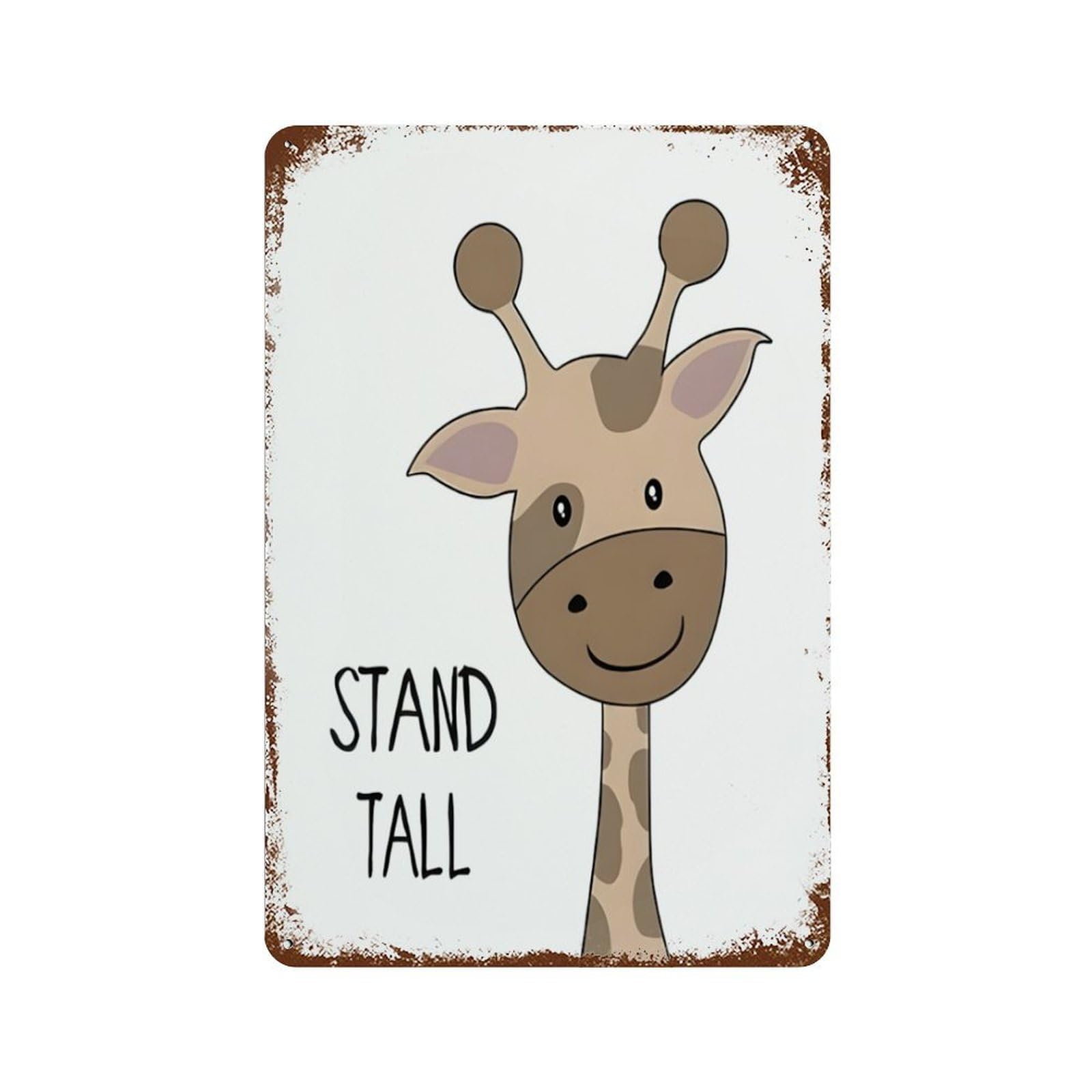 xiaoxiaoshen Giraffe Forest Animals Wall Decor Art Metal Tin Poster Modern Home Decor Art Home Bar Shop Decorations Vintage Sign 30x20cm