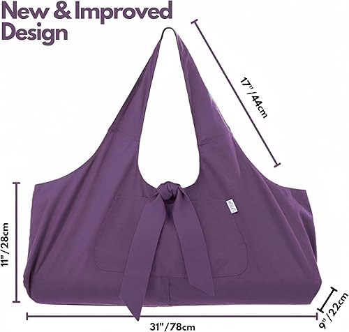 Miniatura 4 de Yogiii, bolsa para esterilla de yoga, la YogiiiTotePRO, bolsa grande para llevar esterilla de yoga con bolsillo lateral, para todos los tamaño de