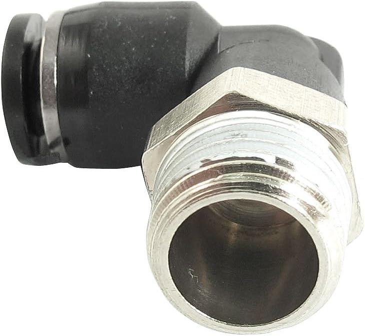 uxcell 1/4BSP Male to 6mm Air Pneumatic Elbow Quick Connect Connectors 5Pcs