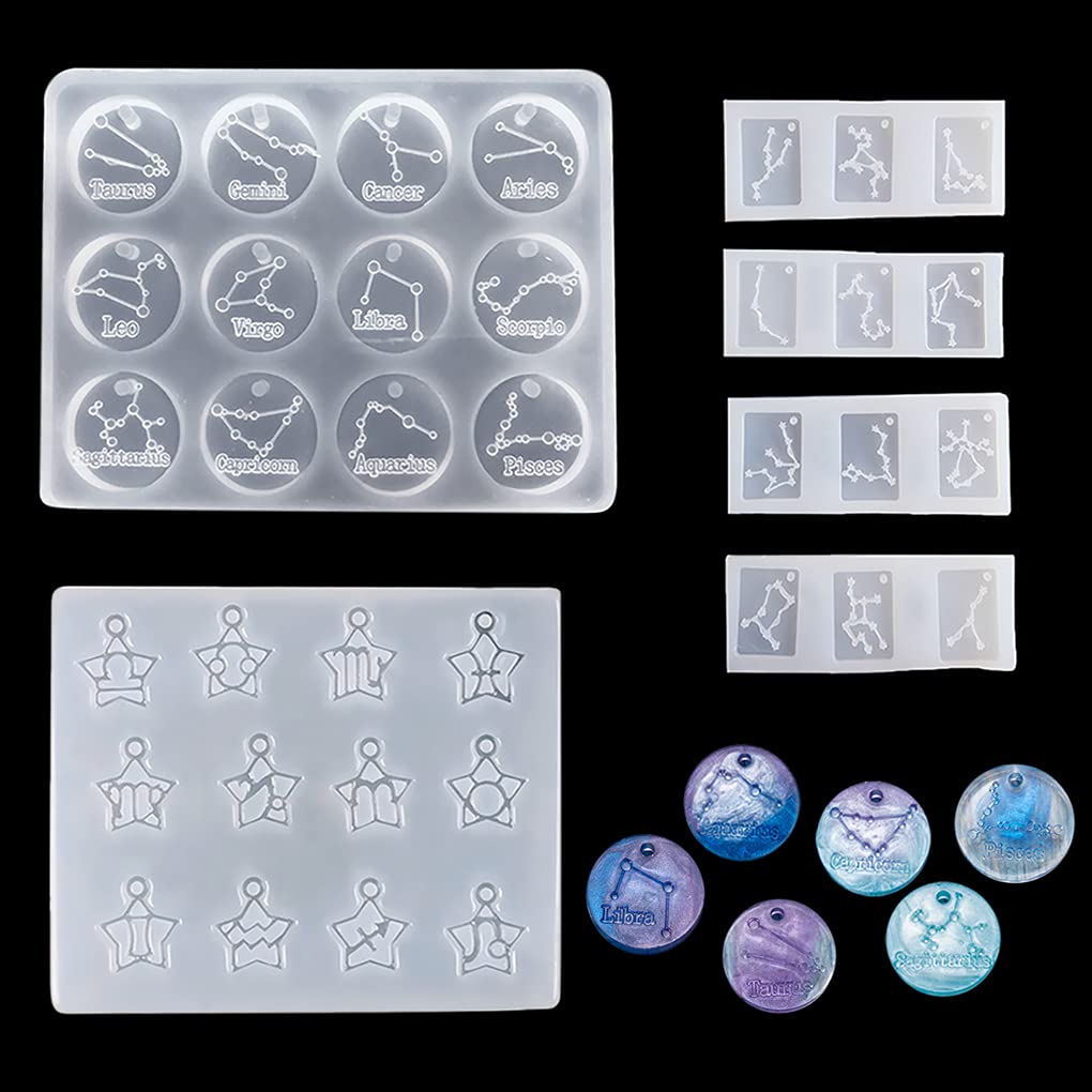 ヴィンテージ　金属製 12星座モールド Amazon.co.jp: FineInno 12星座 ペンダント 手作り型モールド 星座 星