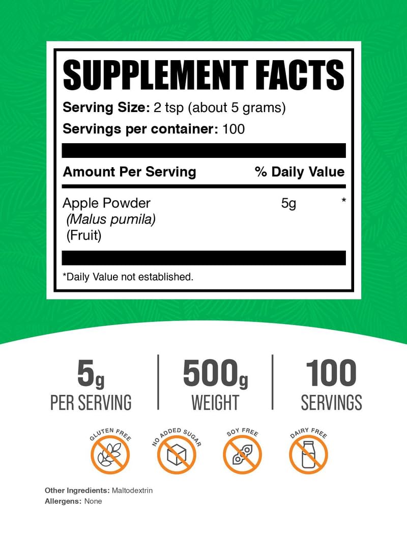 BulkSupplements.com Apple Powder - 500g (Pack of 1) — Amazon image 2