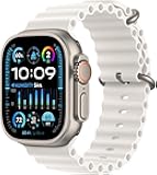 Apple Watch Ultra 2 [GPS + Cellular, 49mm] - Titanium Case With White Ocean Band, One Size (Renewed Premium)