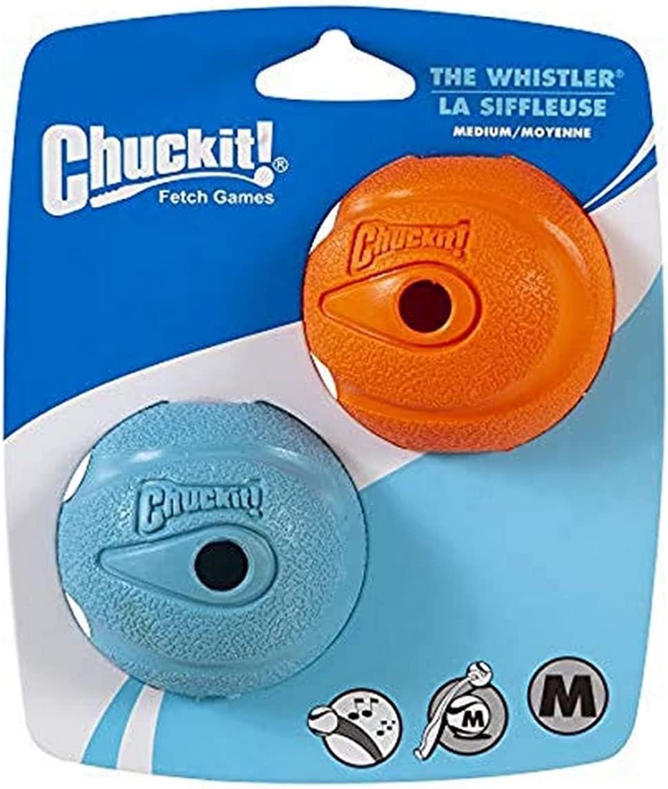 Chuckit! Dog Fetch Toy Whistler Ball Noisy Play Fits Launcher Medium 8 Balls4