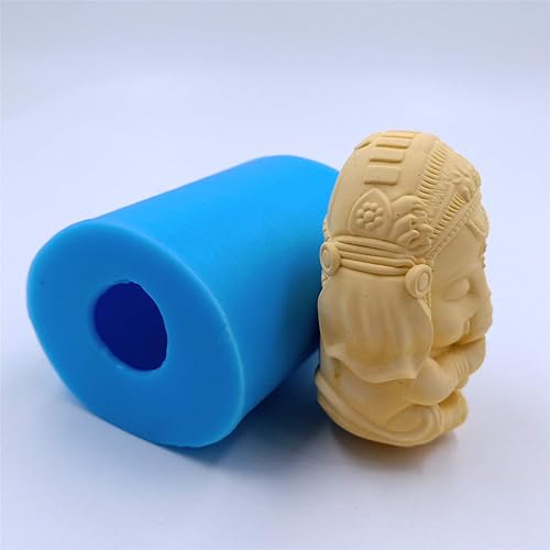 Miniatura 8 de Molde de silicona para velas de jabón Ganesh 3D, molde de silicona para decoración de velas, resina epoxi, manualidades, estatua de yeso