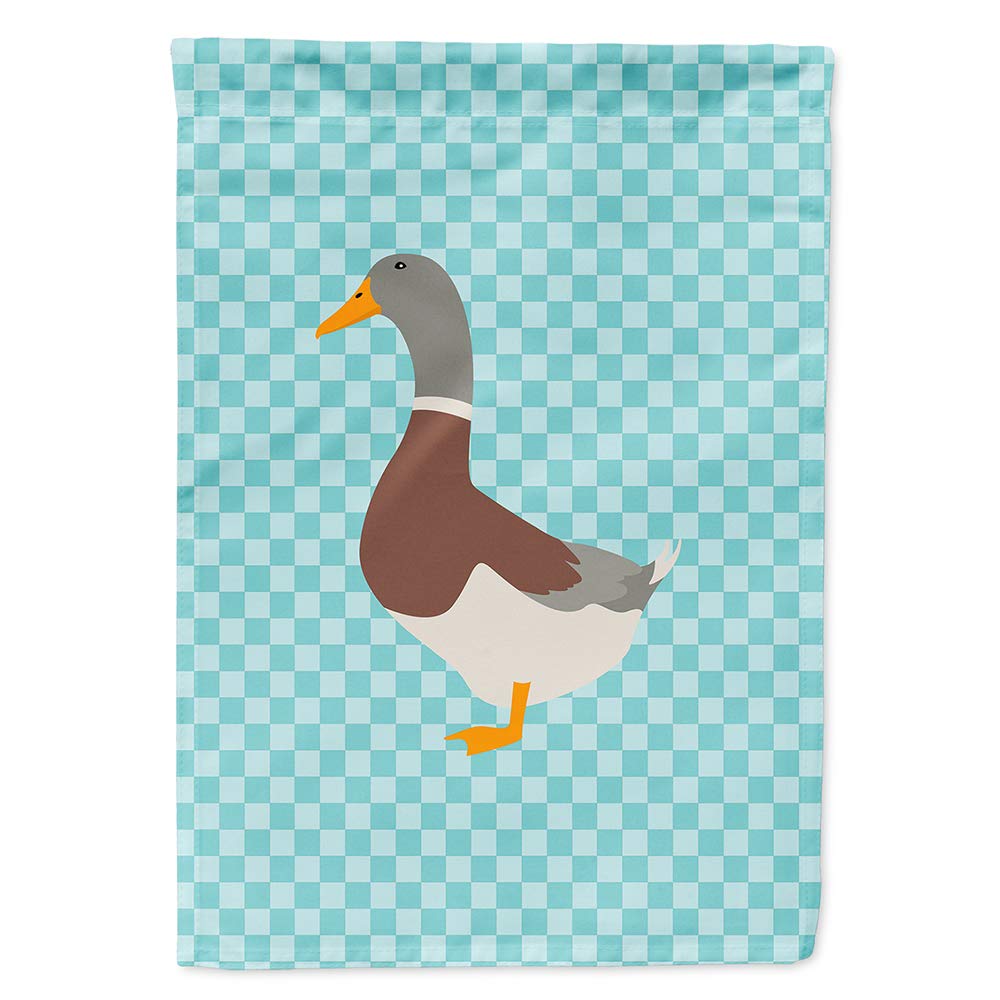 Sachsenente drapeau décoratif pour habiller votre jardin de gers à carreaux bleu canard L