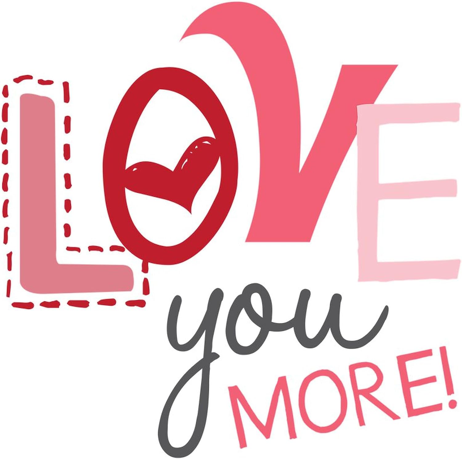 CafePress Love You More Pajamas Women's Novelty Cotton Pajama Set, Comfortable PJ Sleepwear