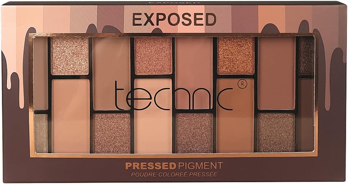 Technic Blootgesteld oogschaduwpalet – 16 langdurige, mengbare tinten met zachte glinstering en overgangsmatten voor dag- of nachtlooks. Met een mengsel van bruin, brons en neutralen. 29,6 g Technic Blootgesteld oogschaduwpalet – 16 langdurige, mengbare tinten met zachte glinstering en overgangsmatten voor dag- of nachtlooks. Met een mengsel van bruin, brons en neutralen. 29,6 g