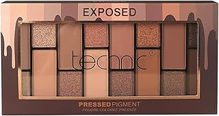 Technic Exposed Eyeshadow Palette - 16 Long Lasting, Blendable Shades with Soft Shimmers & Transitional Mattes for Day or Night Looks. With a Mixture of Browns, Bronzes and Neutrals. 29.6g