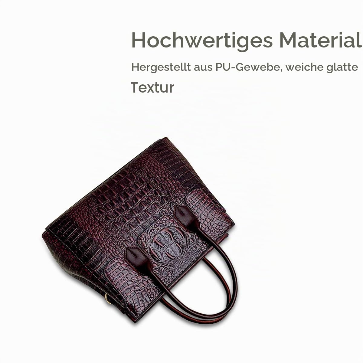 NICOLE & DORIS Taschen Handtaschen designer taschen Krokodil Top umhängetasche luxuriöse ledertasche damen PU Leder Maulbeere