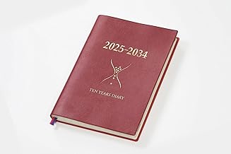 日記 2025年 10年日記 B5 ワインレッド