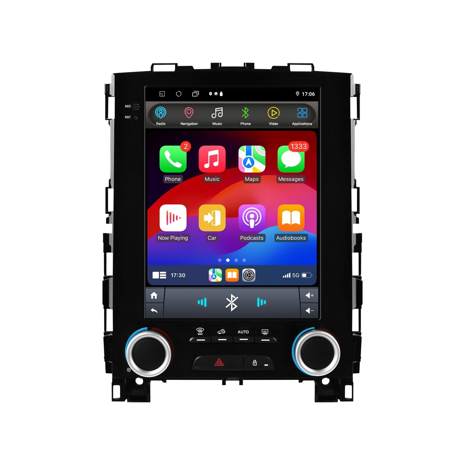 Ossuret Autoradio pour Renault Megane 4/ Koleos/Samsung SM6 / Talisman (2017-2019), 9.7 Pouces Android 14 écran Tactile 2+32 Go Navigation GPS avec Carplay Android Auto Bluetooth USB TPMS OBD2 Dab+