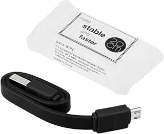 20cm Short Micro USB Data Sync Transmission Cable High Quality Wire Core Cord For Mobile Phones Computers Digital Cameras MP3 MP4 Players Travel Size (Black)