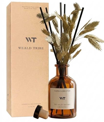 Bamboo Scent Flower Reed Diffuser Set for Bathroom Air Fresheners,
