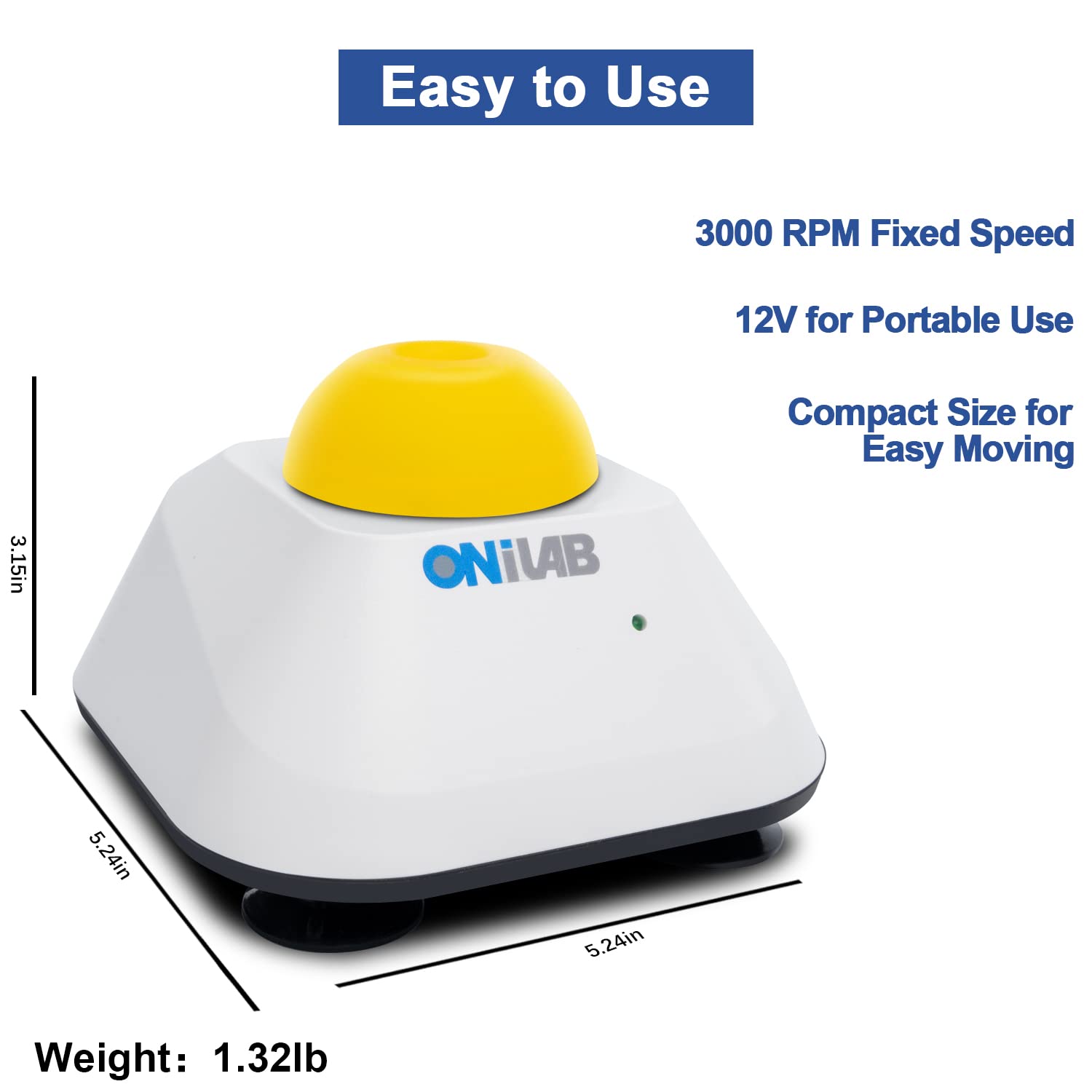 ONiLAB Mini Vortex Mixer - Touch Control & Mixing Balls -7