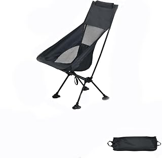 Benyong Silla de camping plegable, tamaño pequeño, ultraligera, plegable, color negro