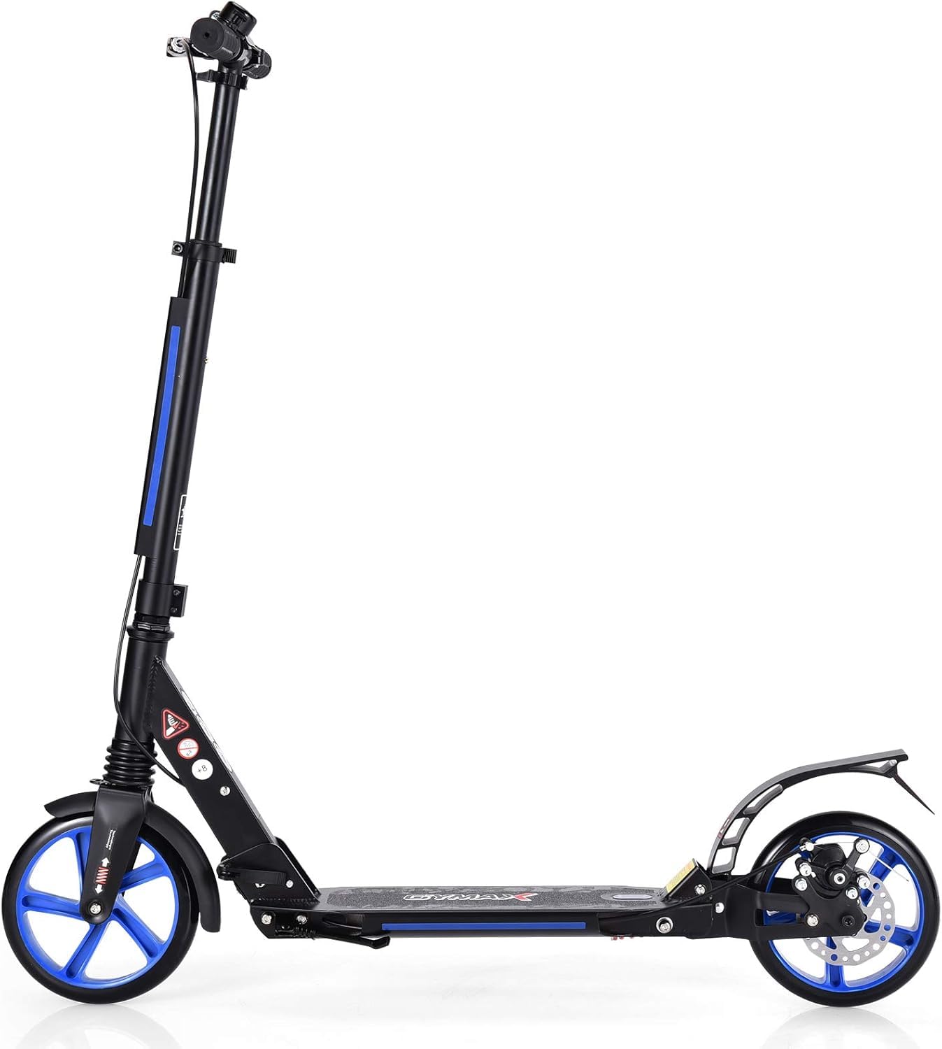 GOPLUS Scooter Plegable Adultos Doble Freno Manillar Ajustable 86,5-101 cm Carga 100 kg
