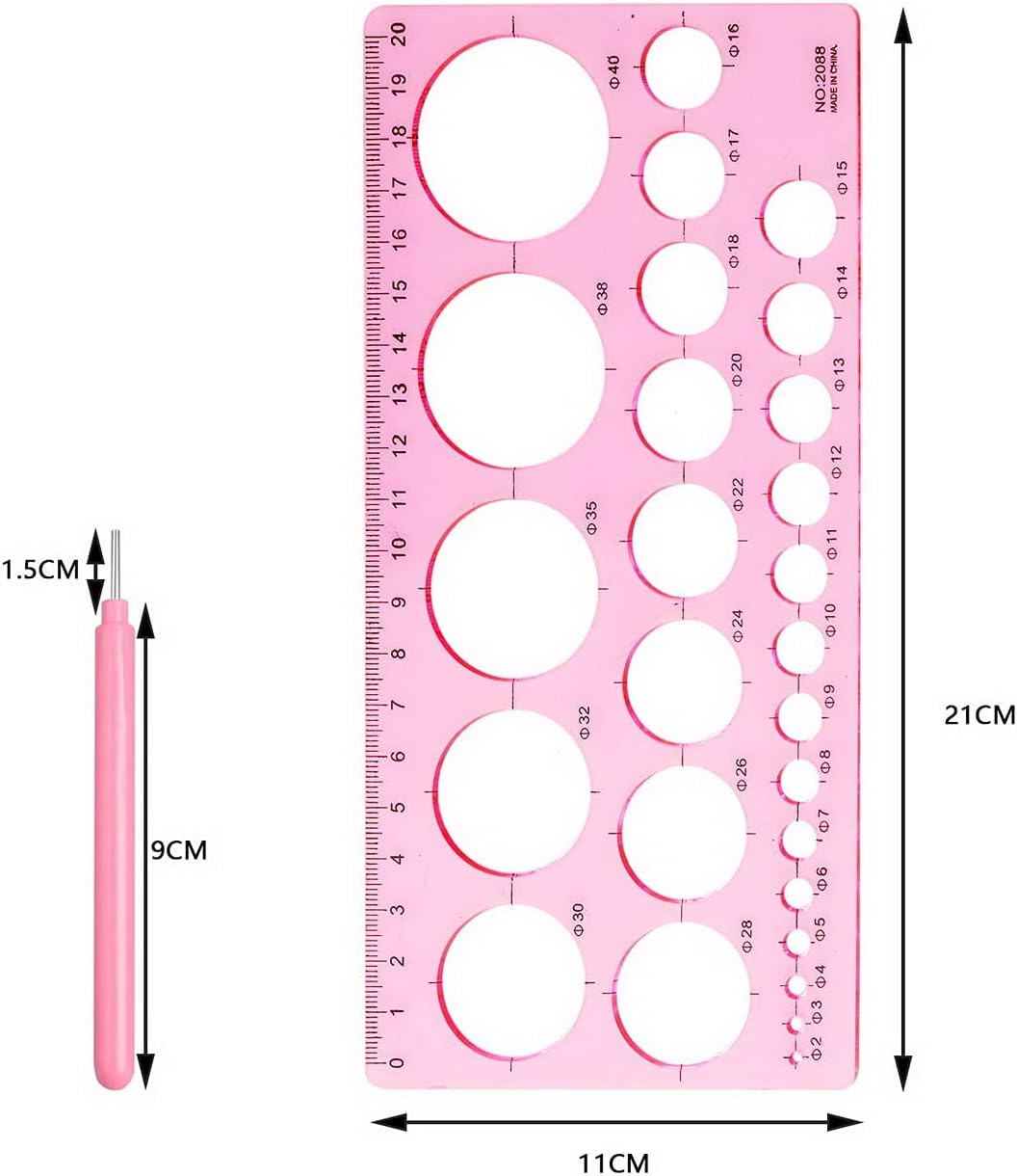 6 PCS Paper Quilling Tools with Quilling Ruler, Rolling Curling Quilling Needle Pen for Art Craft DIY Paper Cardmaking Project