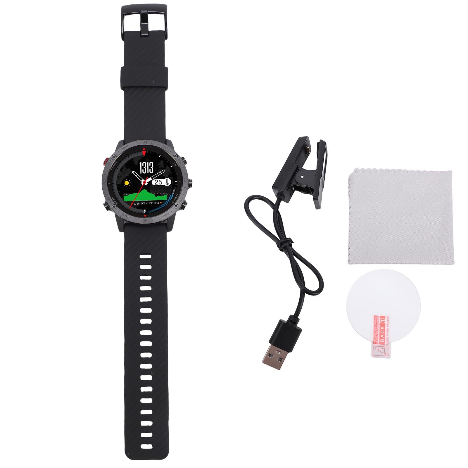 Smartwatch z Czujnikiem Głębokości, Wywołania Barometru i Powiadomienia Tekstowe Długie Baterie Sportowe Zegarek do Nurkowania, Pływania, Nurkowania