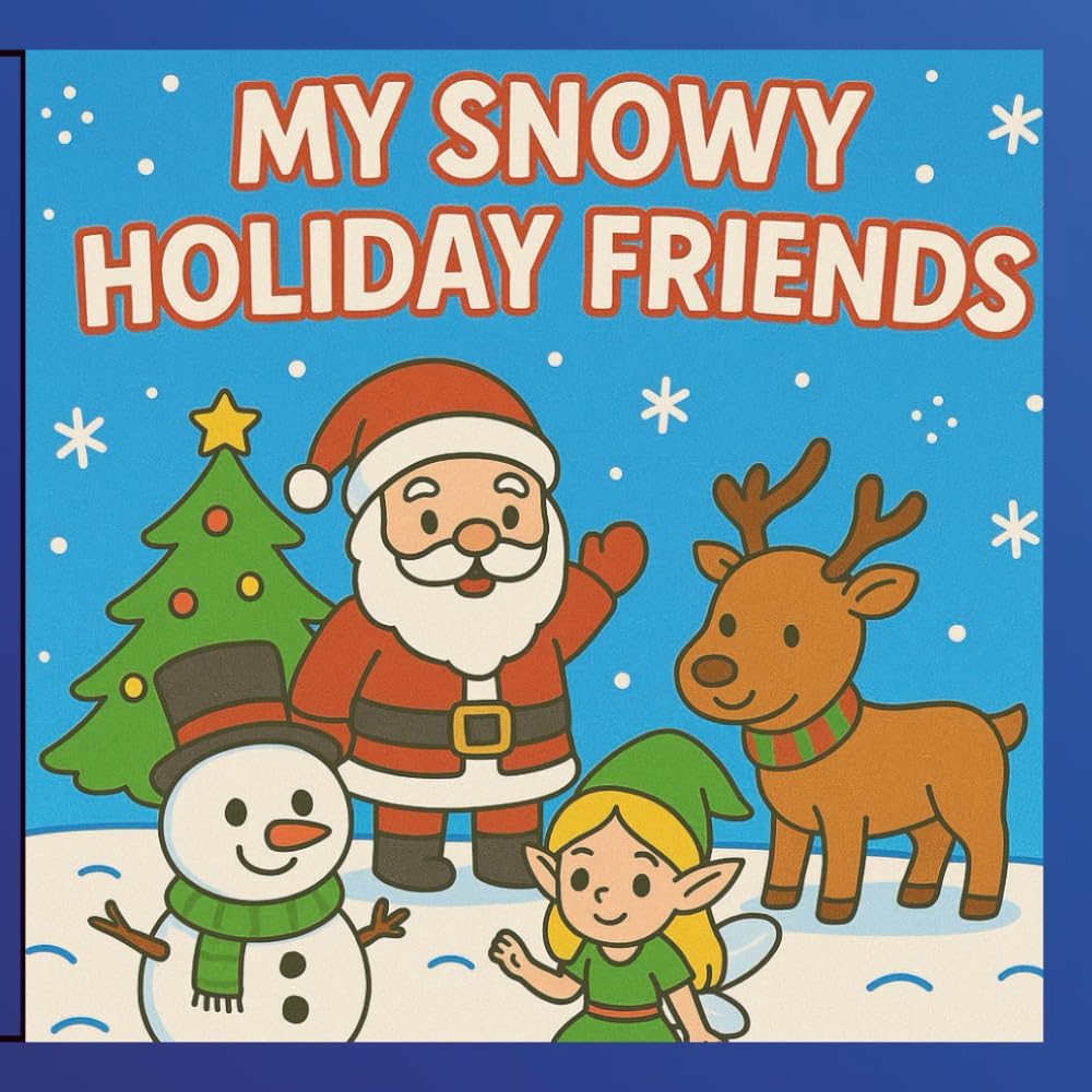 My Snowy Holiday Friends: A cute and Cozy Winter Coloring Book for Kids