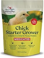 Manna Pro Medicated Chick Starter Grower Crumbles with Amprolium - Coccidiosis Prevention Feed for Baby Chicks & Pullets, 5 lb