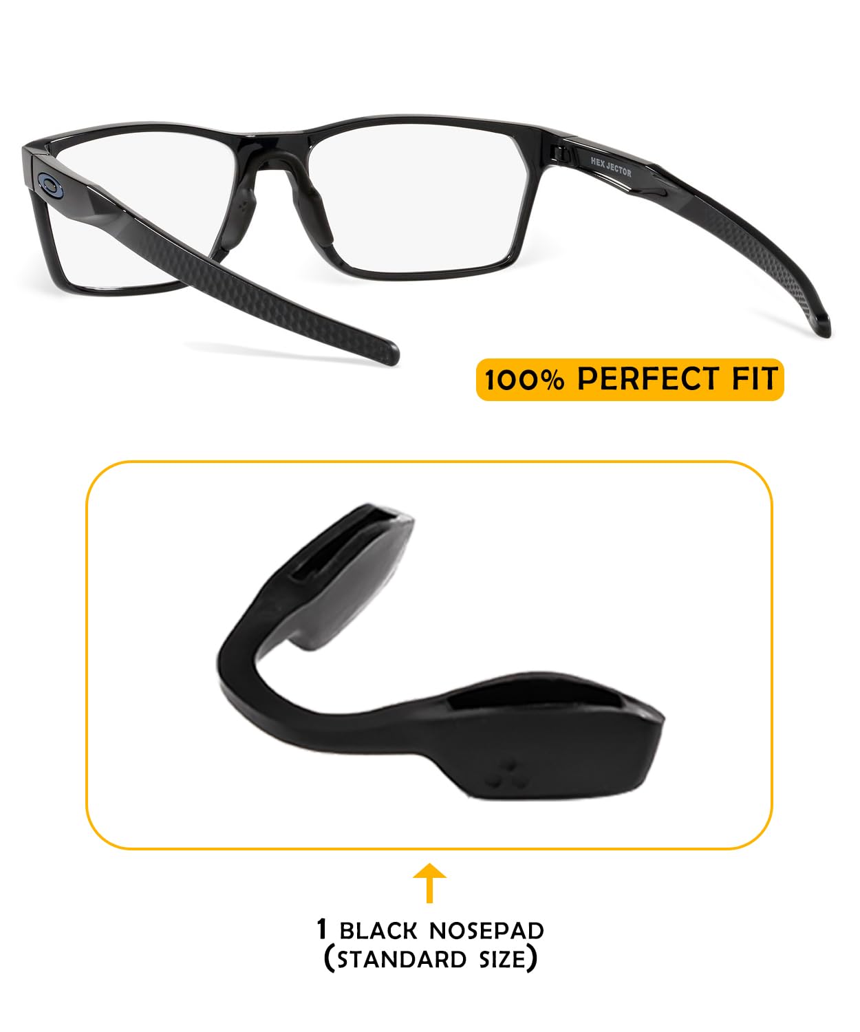 Nasenpads in normaler Größe, Ersatz für Oakley Hex Jector OX8032 OX8174F Brillenrahmen, weiche Silikon-Nasenstücke