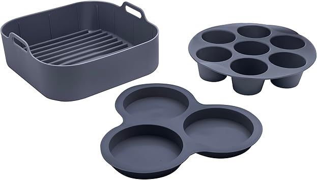 Gourmia Reusable 3pc Silicone Air Fryer Accessory Set - Thumbnail 3