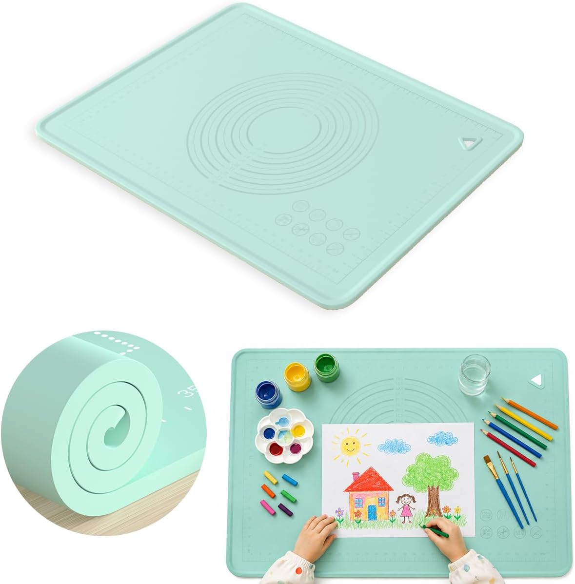SKEAP Silicone Mat for Arts and Crafts –Non-Slip, Non-Stick Craft Mat