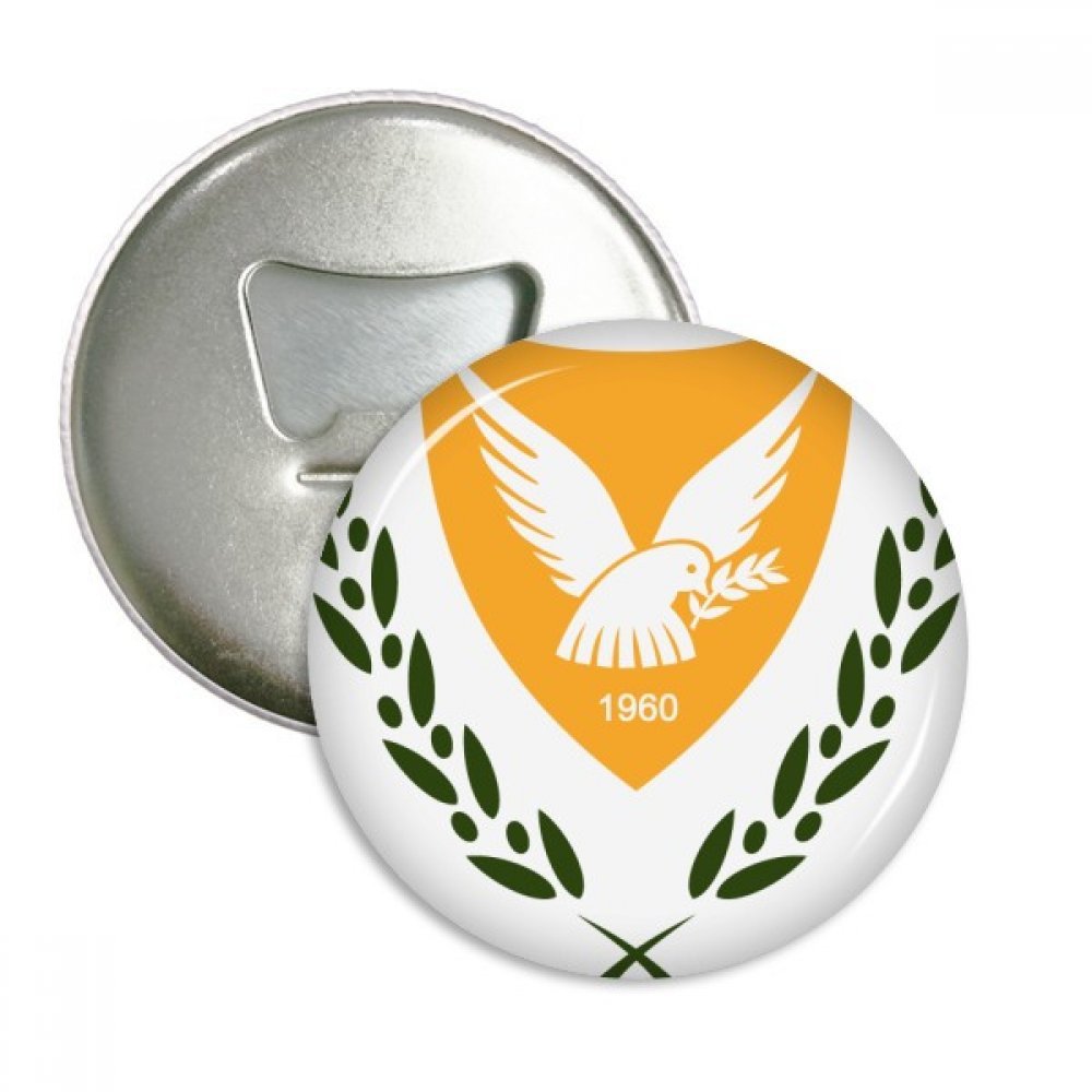 Cadeau Souvenir Chypre Décapsuleur Aimanté - Lot 3 Badges Bouton Argentés