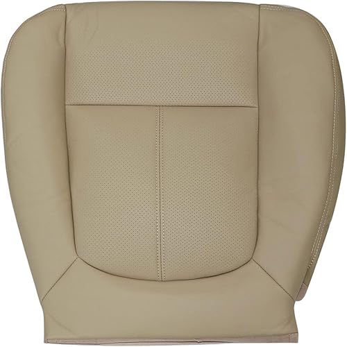Miniatura 5 de Priprilod Funda de asiento de repuesto para parte inferior y superior del conductor y del pasajero, de piel de microfibra, color tostado, compatible