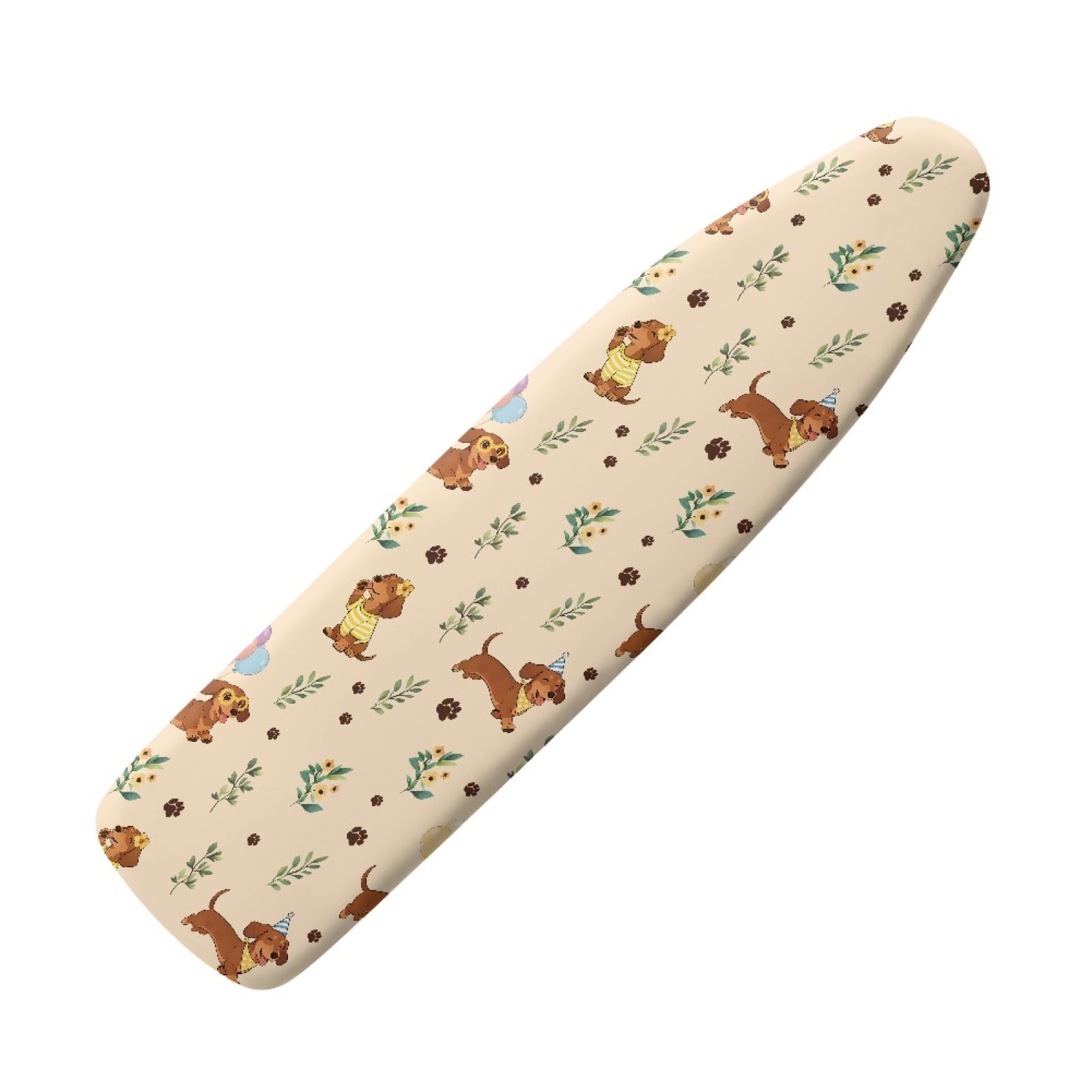 Elasticated Ironing Board Covers 125 X 45 Brown Dog Universal iron board covers and Padding,Adjustable Fastener,Durable,Washable,Easy to Install,Slip-resistant and heat-resistan
