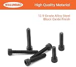 M6 x 20mm 25mm 30mm 35mm 40mm Hex Socket Head Cap Screws Bolts 12.9 Grade Alloy Steel, Black Oxide Finish, Metric Allen Hex Drive, Machine Fully Threaded, Assortment Kit 50PCS