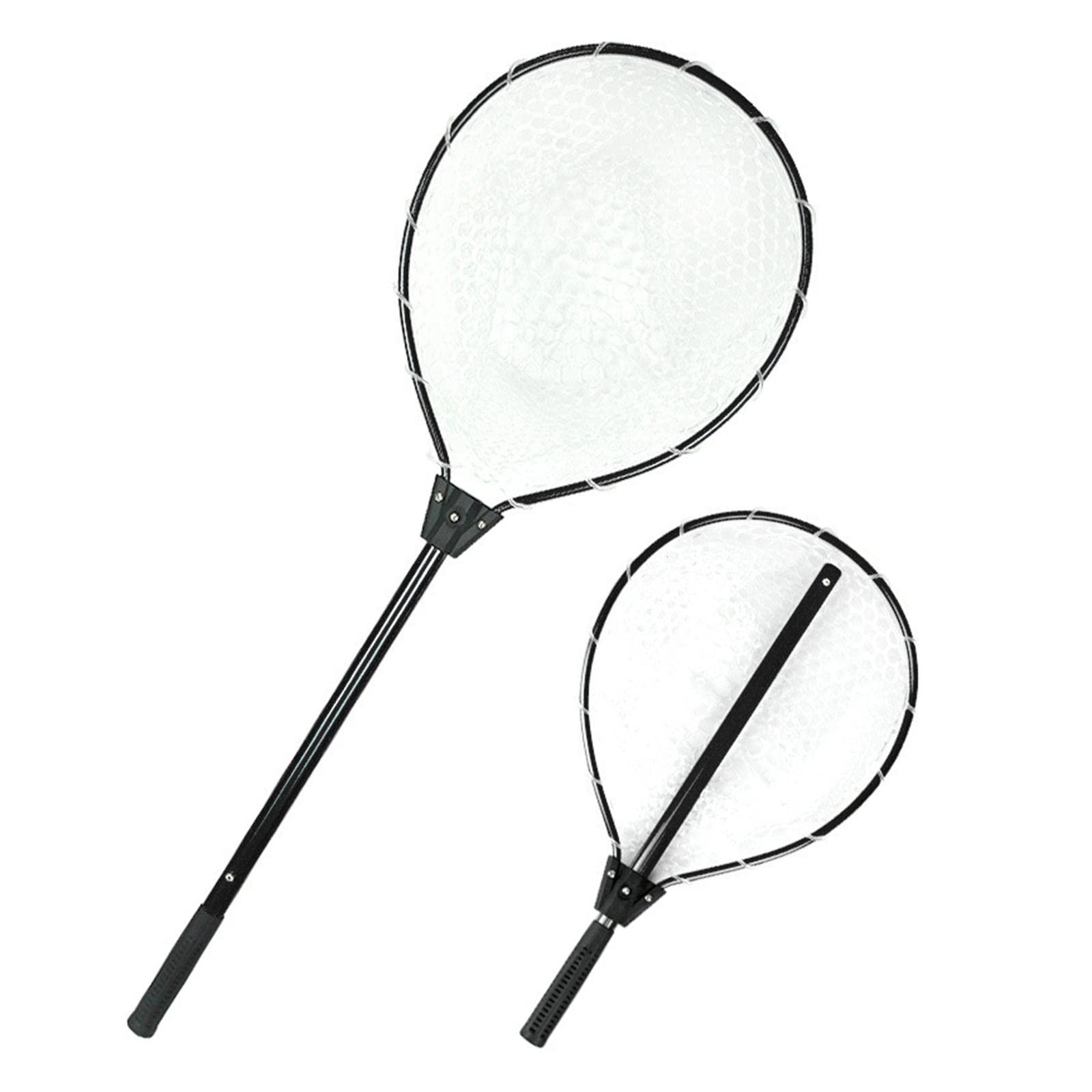F Fityle Guadino Pieghevole - da Pesca Pieghevoli con Manico telescopico, Rivestimento in Silicone Resistente a Rete Senza, e Rilascio sicuri