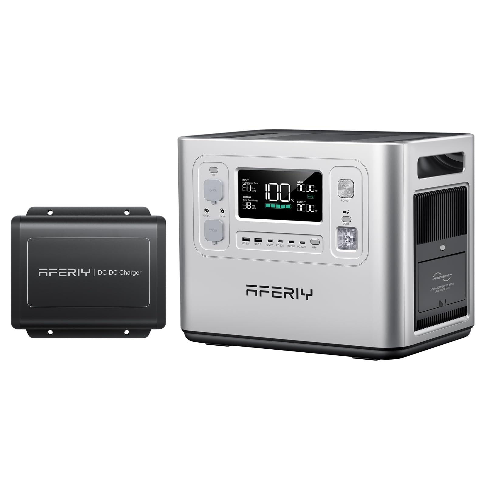 Amazon.co.jp: AFERIY P210 ポータブル電源 DC060 走行充電器 セット