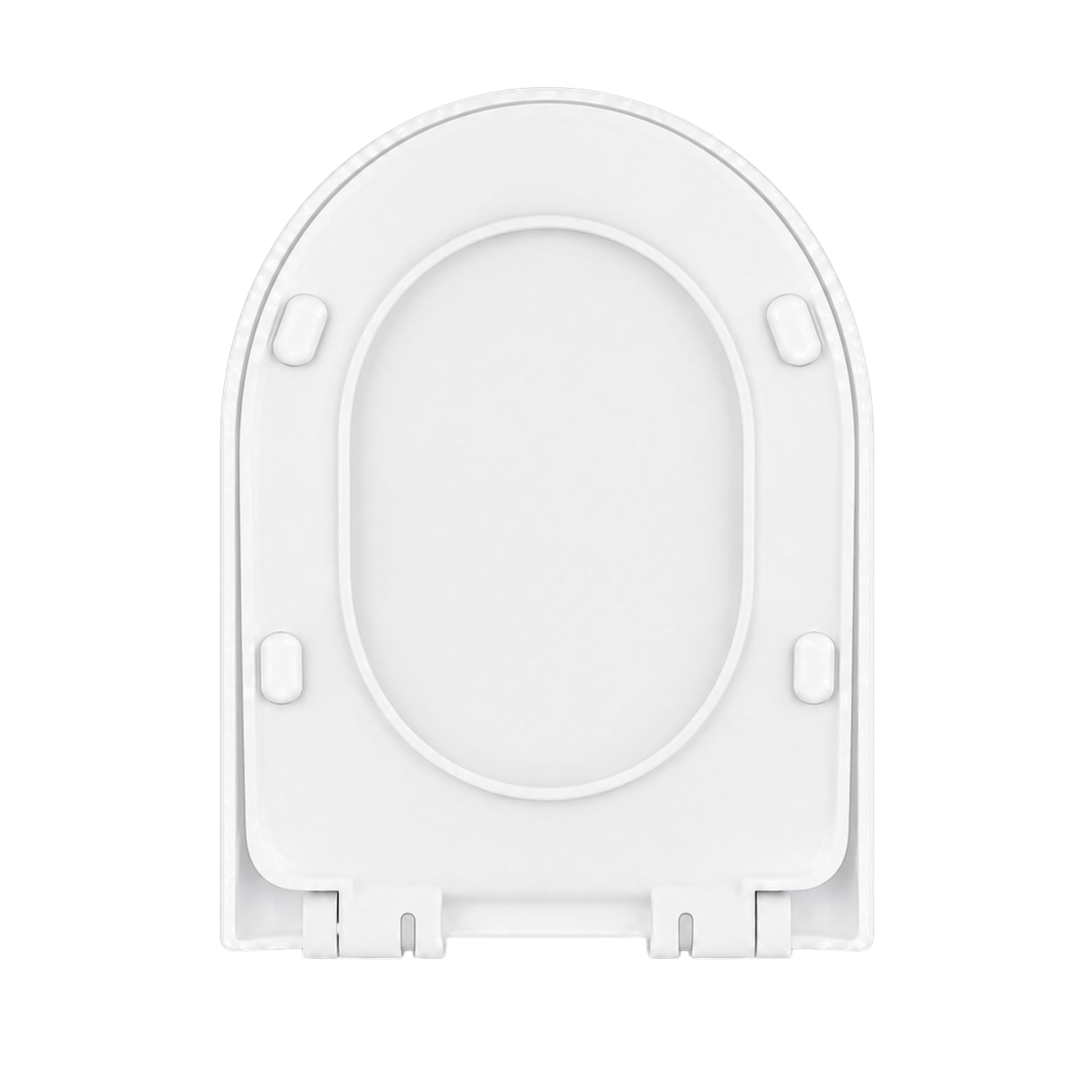 AquaUno NAVA deska sedesowa wolnoopadająca, kształt litery D, 460 x 360 mm, deska sedesowa z polipropylenu, Quick-Release, Top-Fix, zawiasy ze stali nierdzewnej