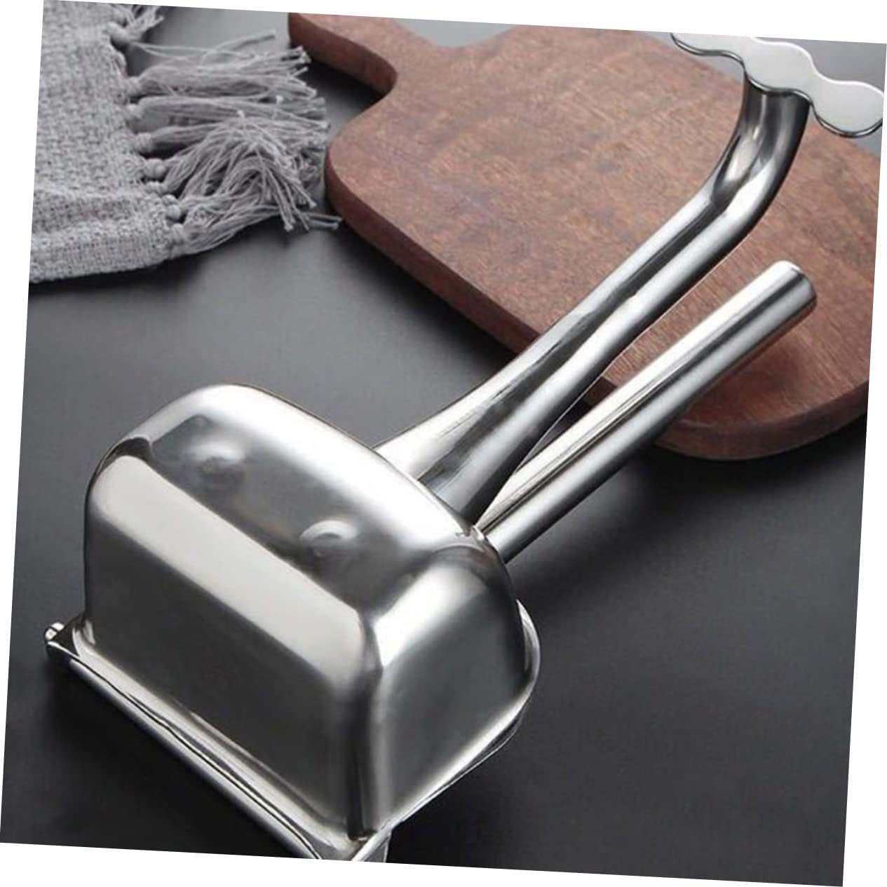 304 Stainless Steel Manual Fruit Squeezer Handheld Juicer for Fruits Easy to Clean Silver Finish for Home Use