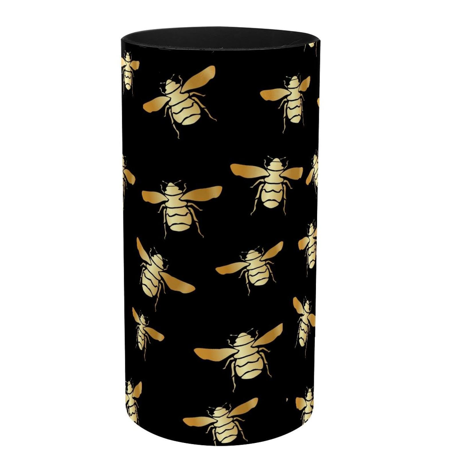 Boîte à musique porte-stylos abeilles dorées pour un bureau ordonné